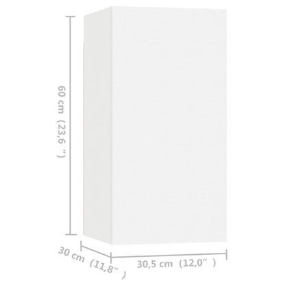 Tv-Meubelen 30,5X30X60 Cm Spaanplaat 30.5 x 30 x 60 cm Wit