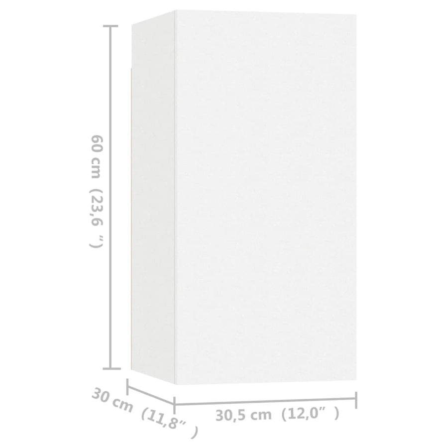 Tv-Meubelen 30,5X30X60 Cm Spaanplaat 30.5 x 30 x 60 cm Wit