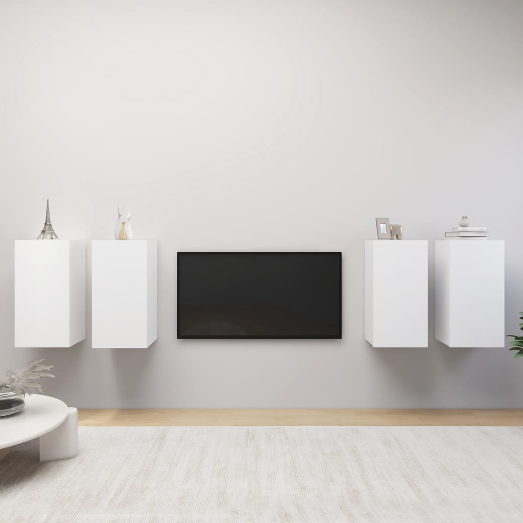 Tv-Meubelen 30,5X30X60 Cm Spaanplaat 30.5 x 30 x 60 cm Wit