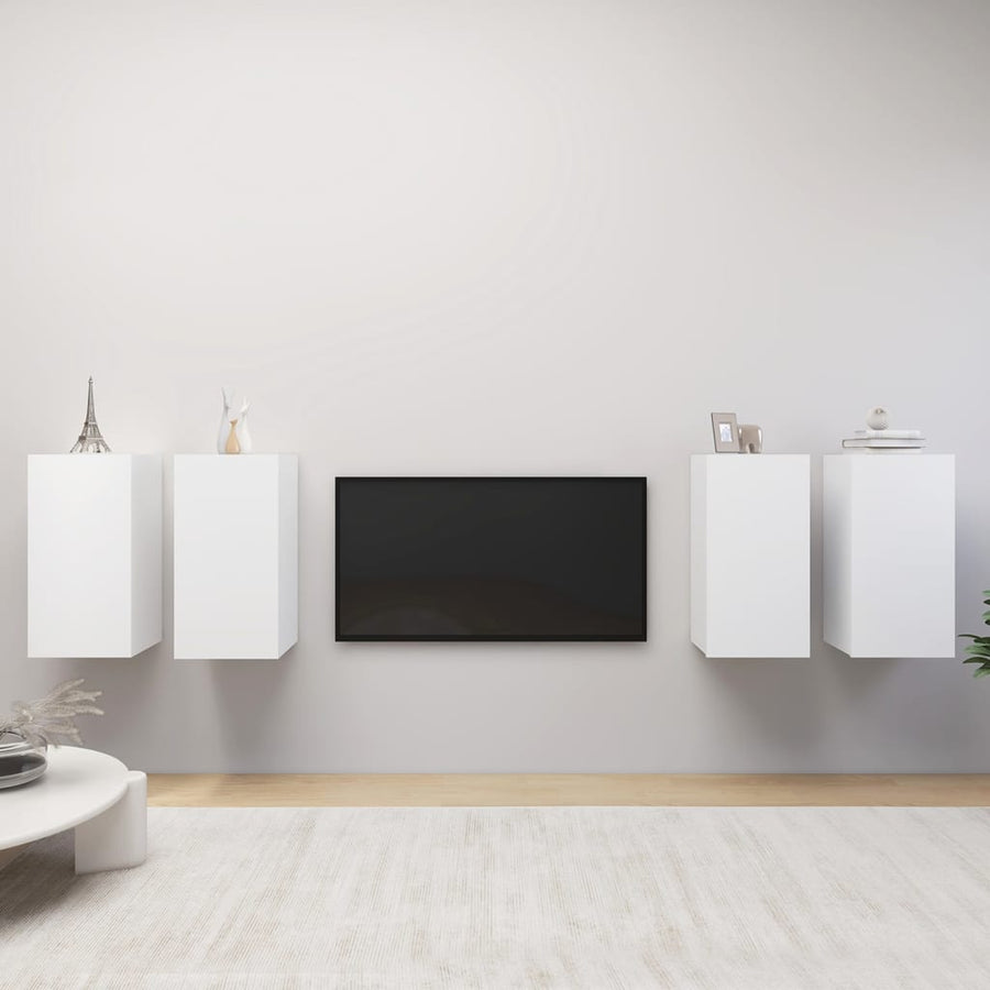 Tv-Meubelen 30,5X30X60 Cm Spaanplaat 30.5 x 30 x 60 cm Wit
