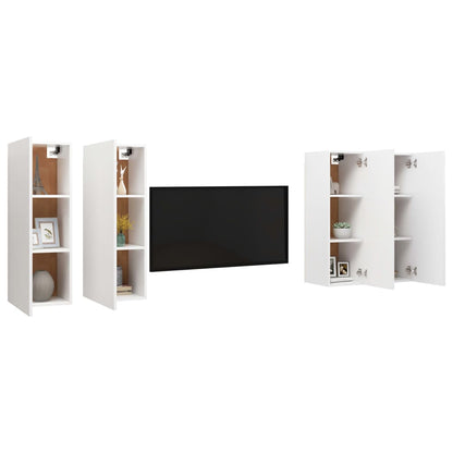 Tv-Meubelen 30,5X30X90 Cm Spaanplaat 30.5 x 30 x 90 cm Wit