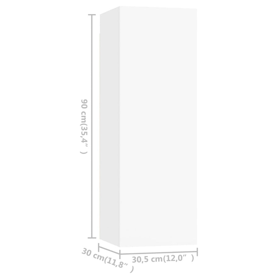 Tv-Meubelen 30,5X30X90 Cm Spaanplaat 30.5 x 30 x 90 cm Wit