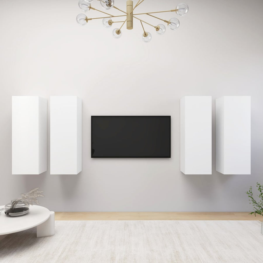 Tv-Meubelen 30,5X30X90 Cm Spaanplaat 30.5 x 30 x 90 cm Wit