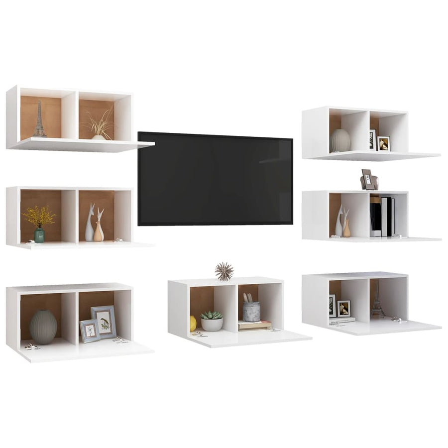 Tv-Meubelen 30,5X30X60 Cm Spaanplaat Wit