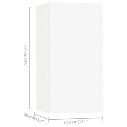 Tv-Meubelen 30,5X30X60 Cm Spaanplaat Wit