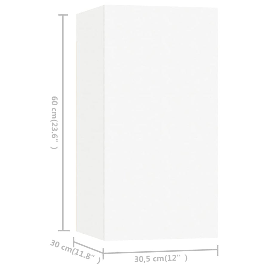 Tv-Meubelen 30,5X30X60 Cm Spaanplaat Wit
