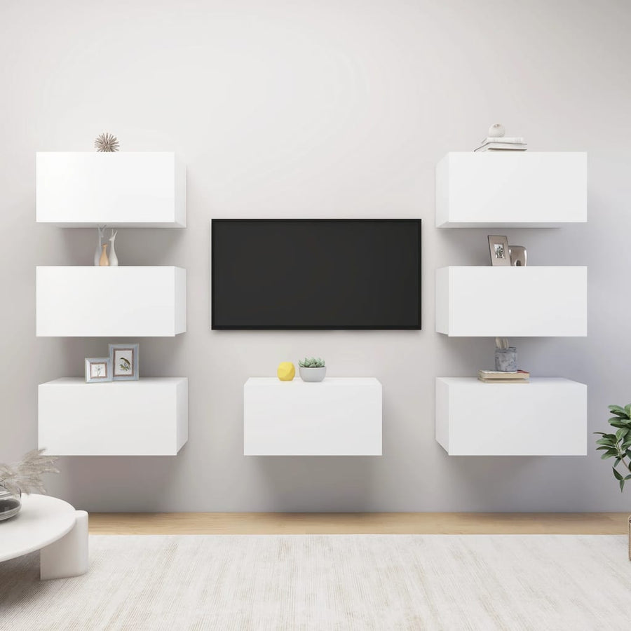 Tv-Meubelen 30,5X30X60 Cm Spaanplaat Wit