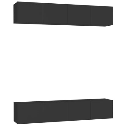 Tv-Meubelen Spaanplaat 80 x 30 x 30 cm Zwart