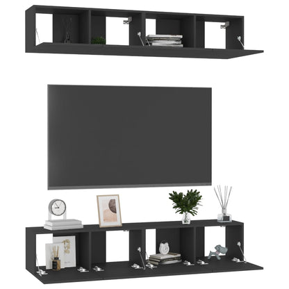 Tv-Meubelen Spaanplaat 80 x 30 x 30 cm Zwart