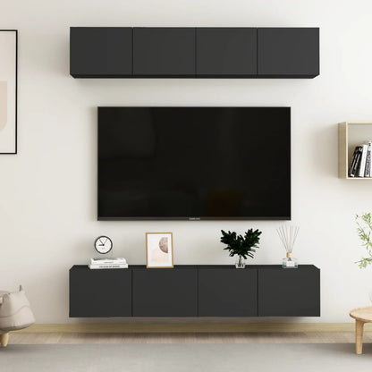 Tv-Meubelen Spaanplaat 80 x 30 x 30 cm Zwart