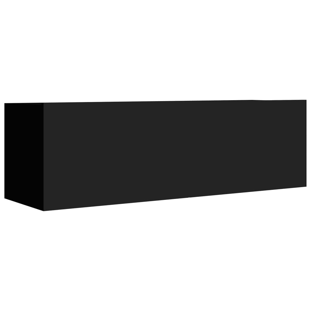 Tv-meubelen 4 st 100x30x30 cm bewerkt hout zwart