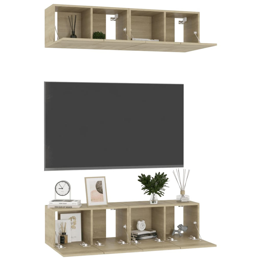 Tv-Meubelen Spaanplaat Kleurig 60 x 30 x 30 cm Sonoma eiken