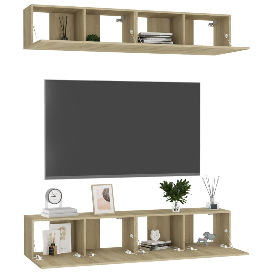 Tv-Meubelen Spaanplaat Kleurig 80 x 30 x 30 cm Sonoma eiken