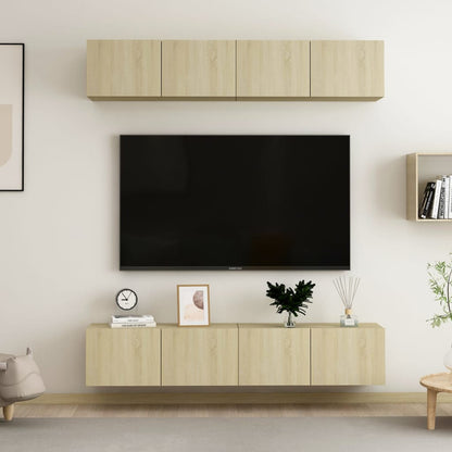 Tv-Meubelen Spaanplaat Kleurig 80 x 30 x 30 cm Sonoma eiken
