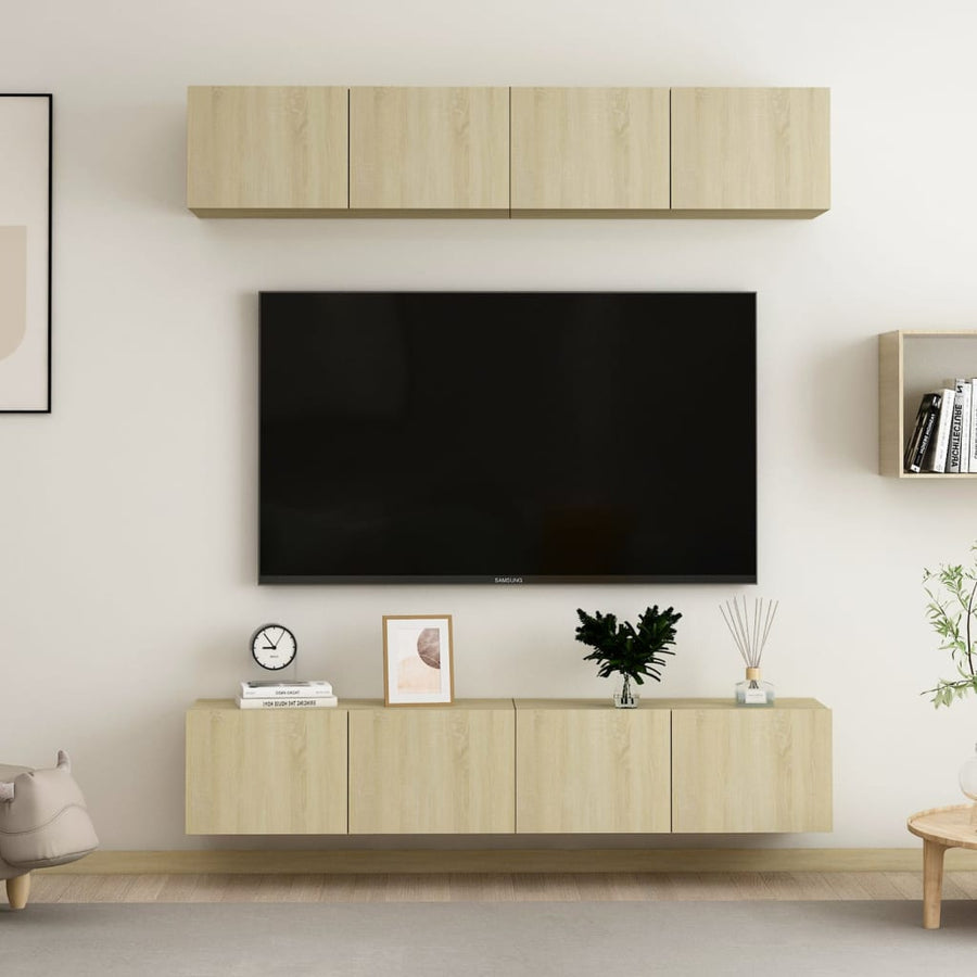 Tv-Meubelen Spaanplaat Kleurig 80 x 30 x 30 cm Sonoma eiken
