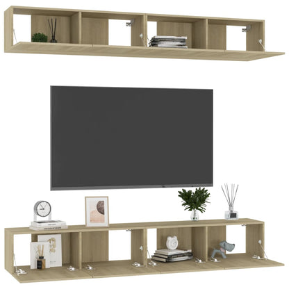 Tv-Meubelen Spaanplaat Kleurig 100 x 30 x 30 cm Sonoma eiken