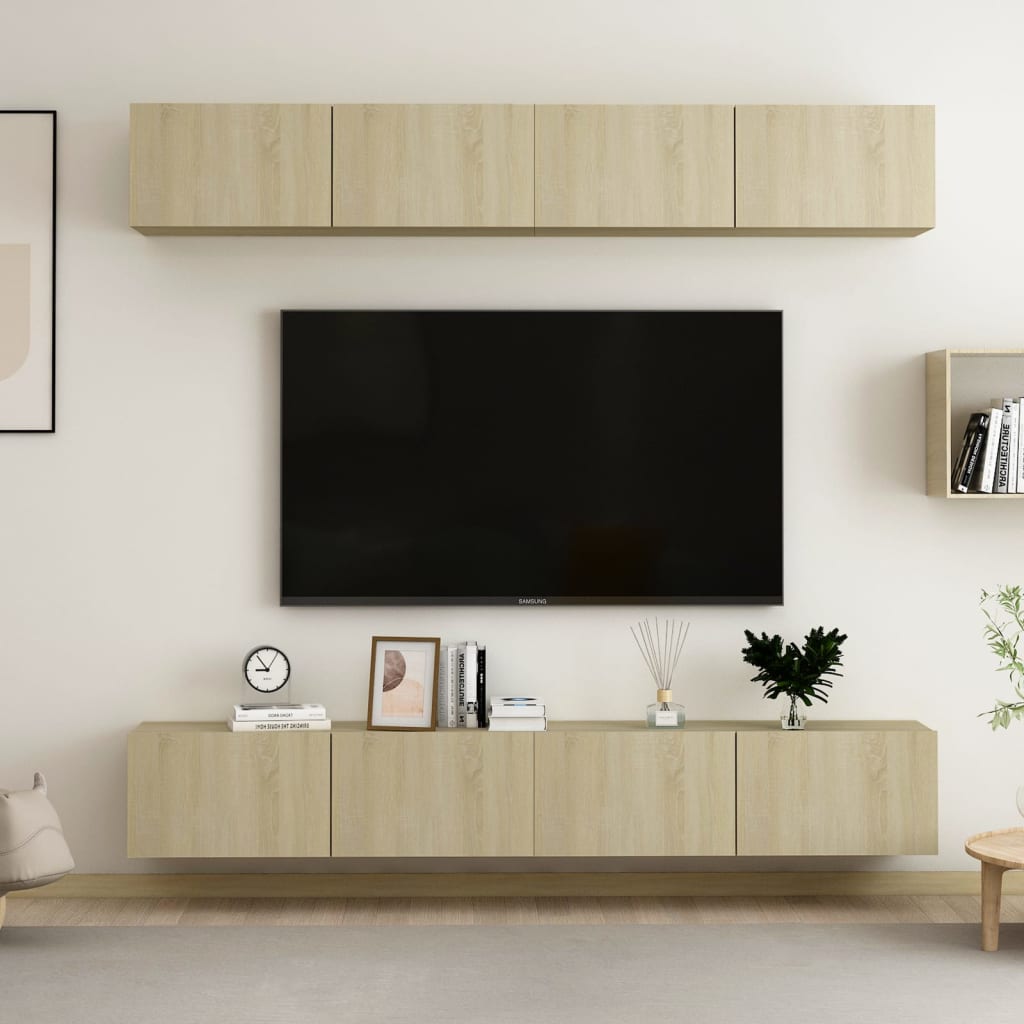 Tv-Meubelen Spaanplaat Kleurig 100 x 30 x 30 cm Sonoma eiken