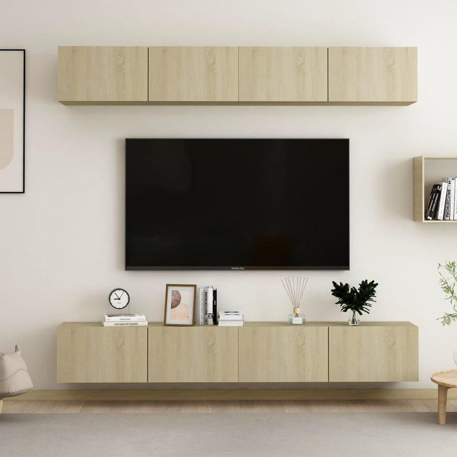 Tv-Meubelen Spaanplaat Kleurig 100 x 30 x 30 cm Sonoma eiken