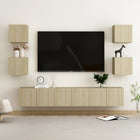 7-Piece TV Cabinet Set Engineered Wood Sonoma Oak