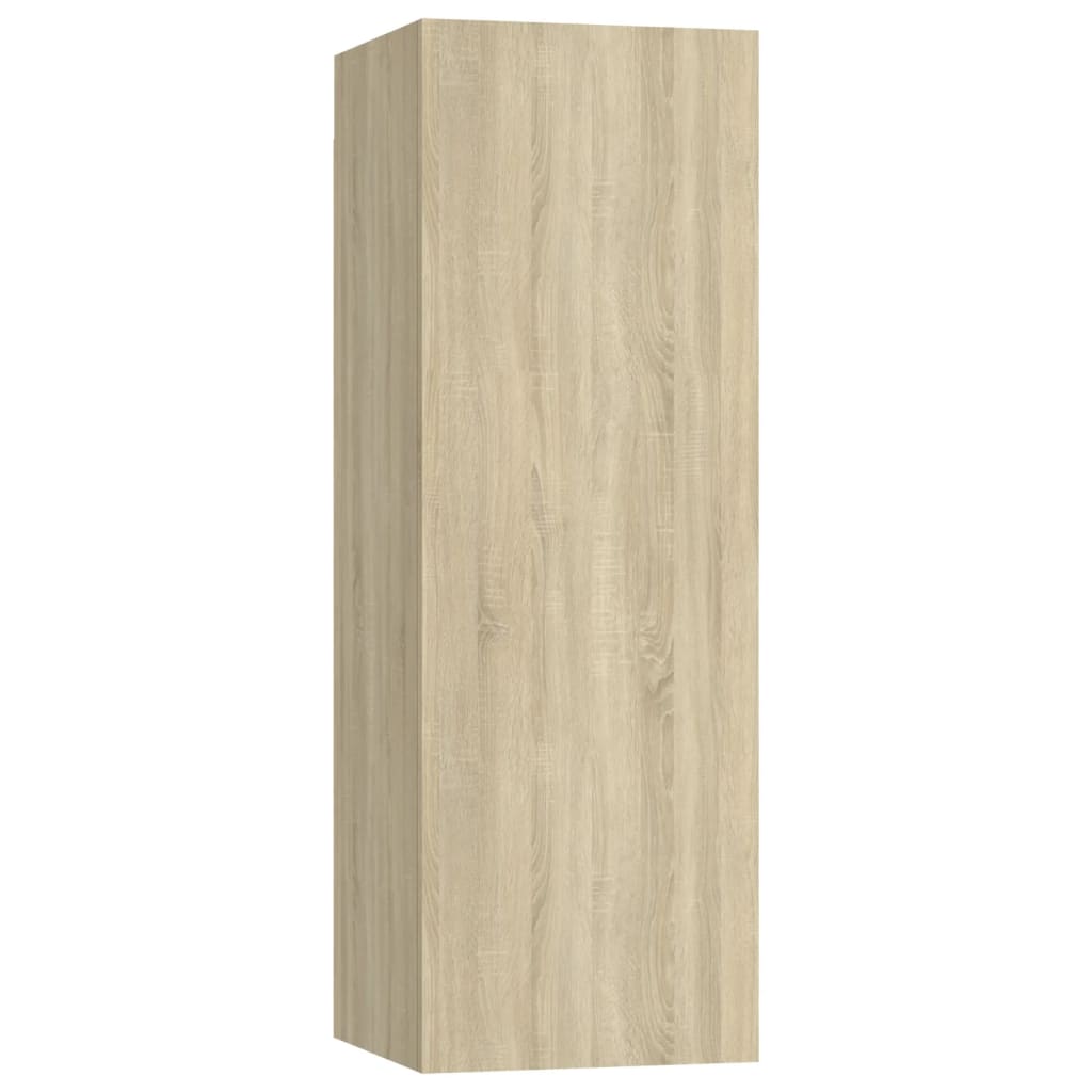 3-Delige Tv-Meubelset Spaanplaat Kleurig 60 x 30 x 30 cm Sonoma eiken