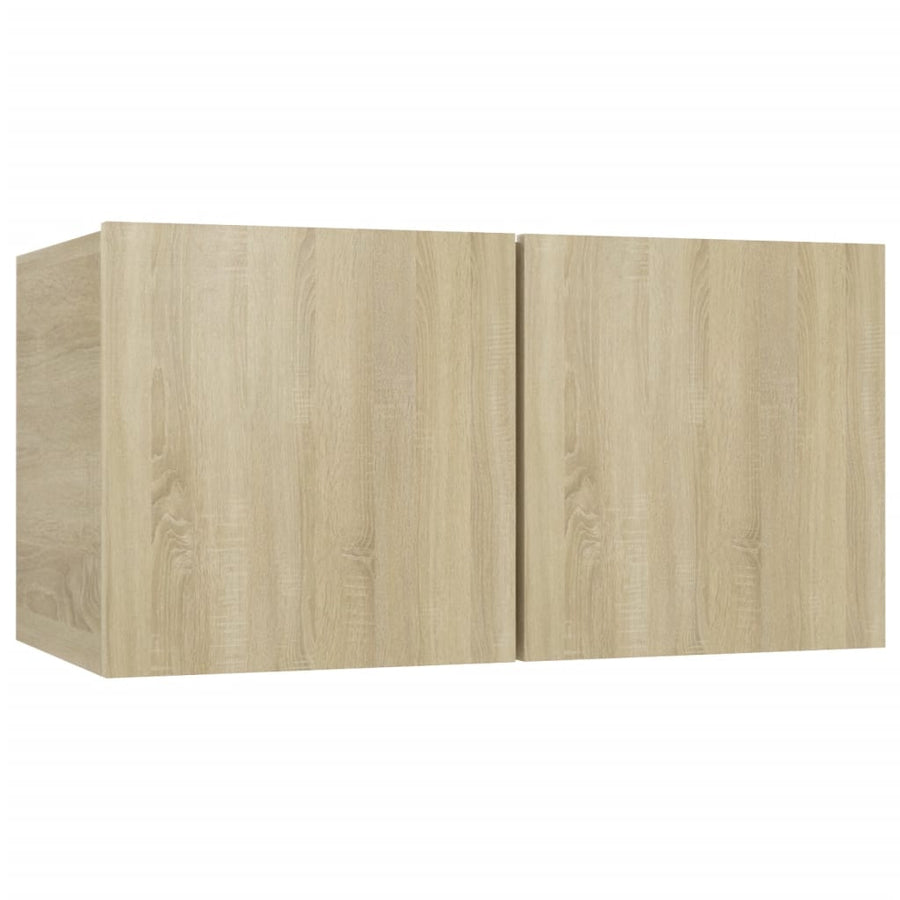 4-Delige Tv-Meubelset Spaanplaat Kleurig 90 cm Sonoma eiken