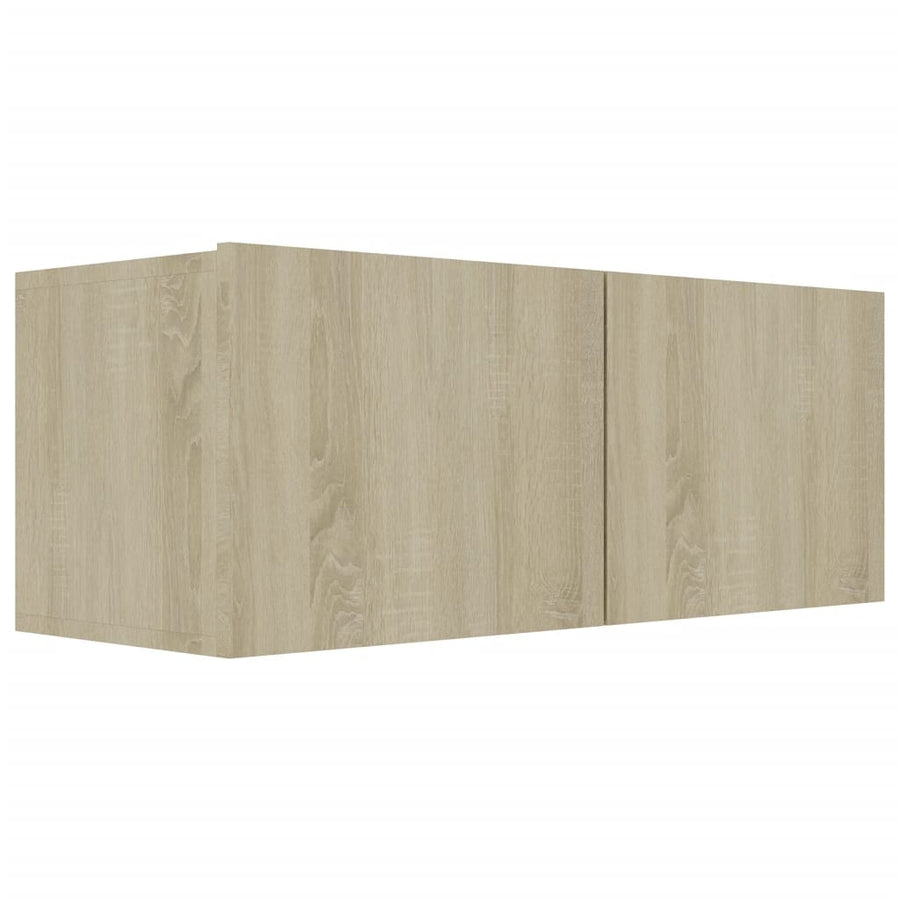 4-Delige Tv-Meubelset Spaanplaat Kleurig 90 cm Sonoma eiken