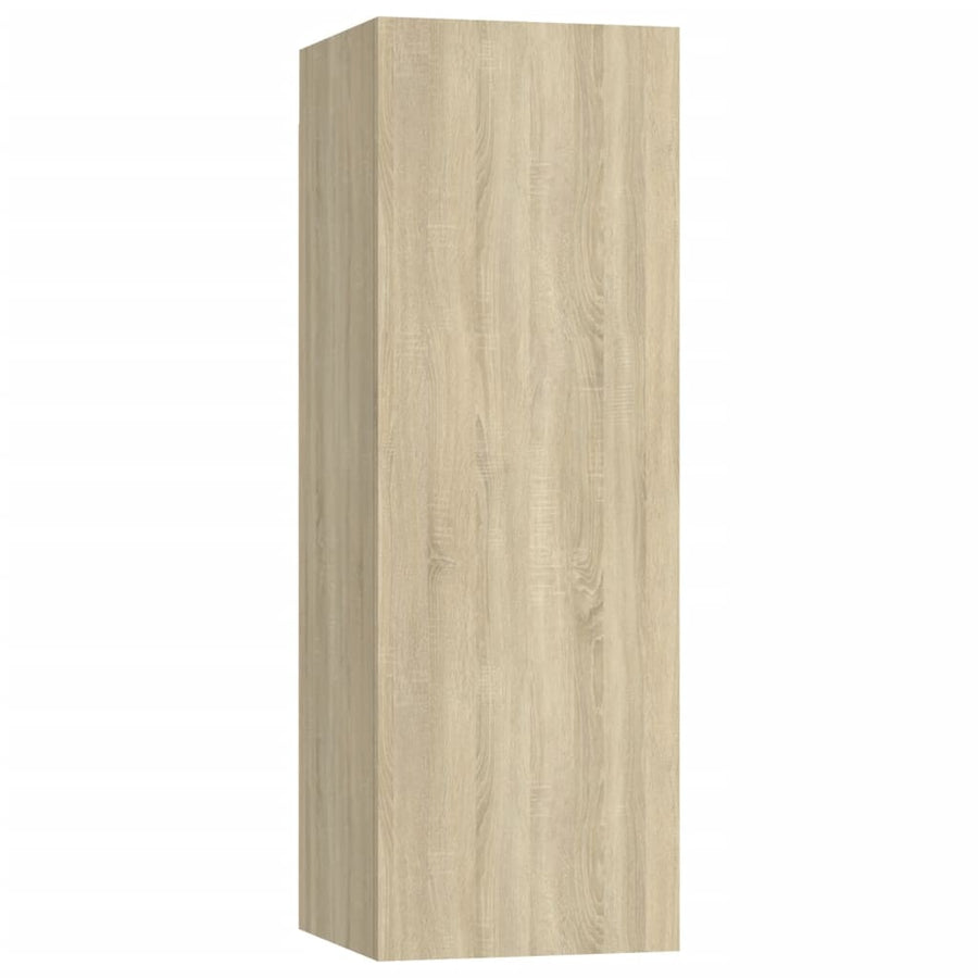 4-Delige Tv-Meubelset Spaanplaat Kleurig 90 cm Sonoma eiken