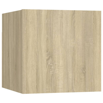 6-Delige Tv-Meubelset Bewerkt Hout Kleurig 60 cm Sonoma eiken
