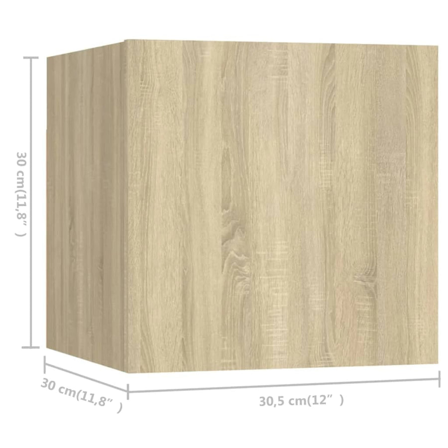 6-Delige Tv-Meubelset Spaanplaat Kleurig 80 cm Sonoma eiken