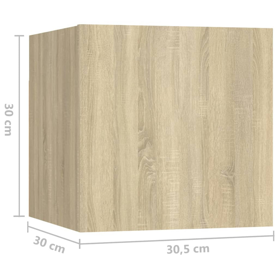 8-Delige Tv-Meubelset Spaanplaat Kleurig 80 cm Sonoma eiken