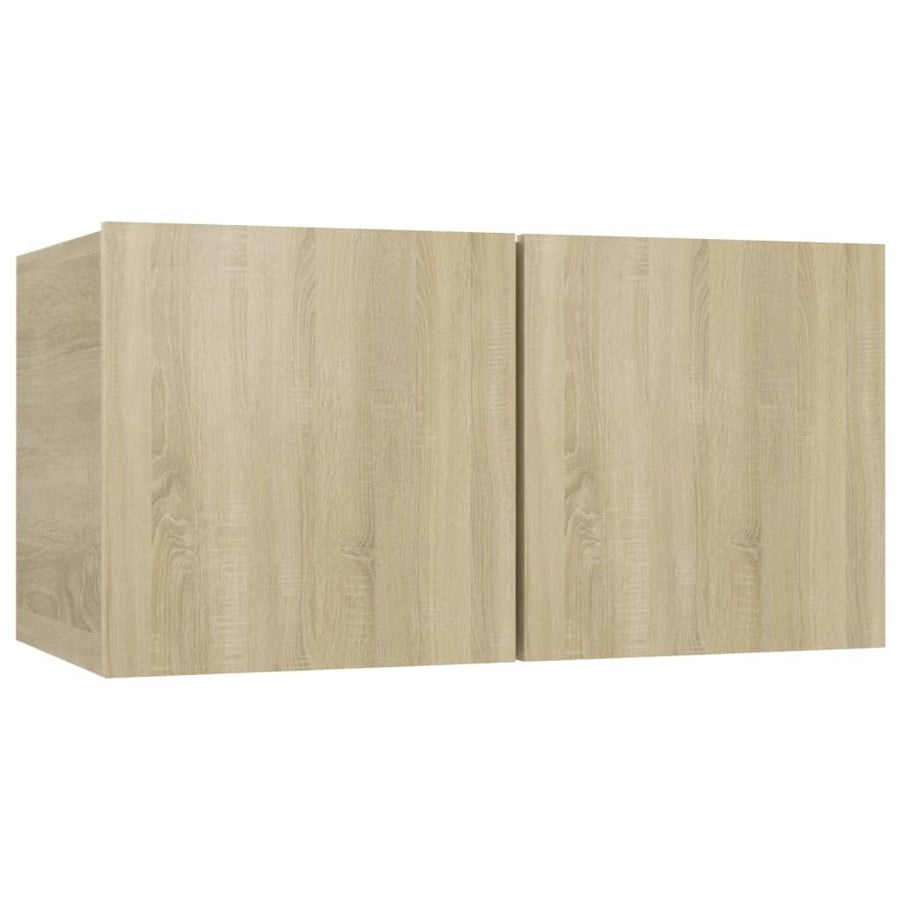 8-Delige Tv-Meubelset Spaanplaat Kleurig 100 cm Sonoma eiken