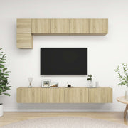 5-piece TV cabinet set chipboard Sonoma oak