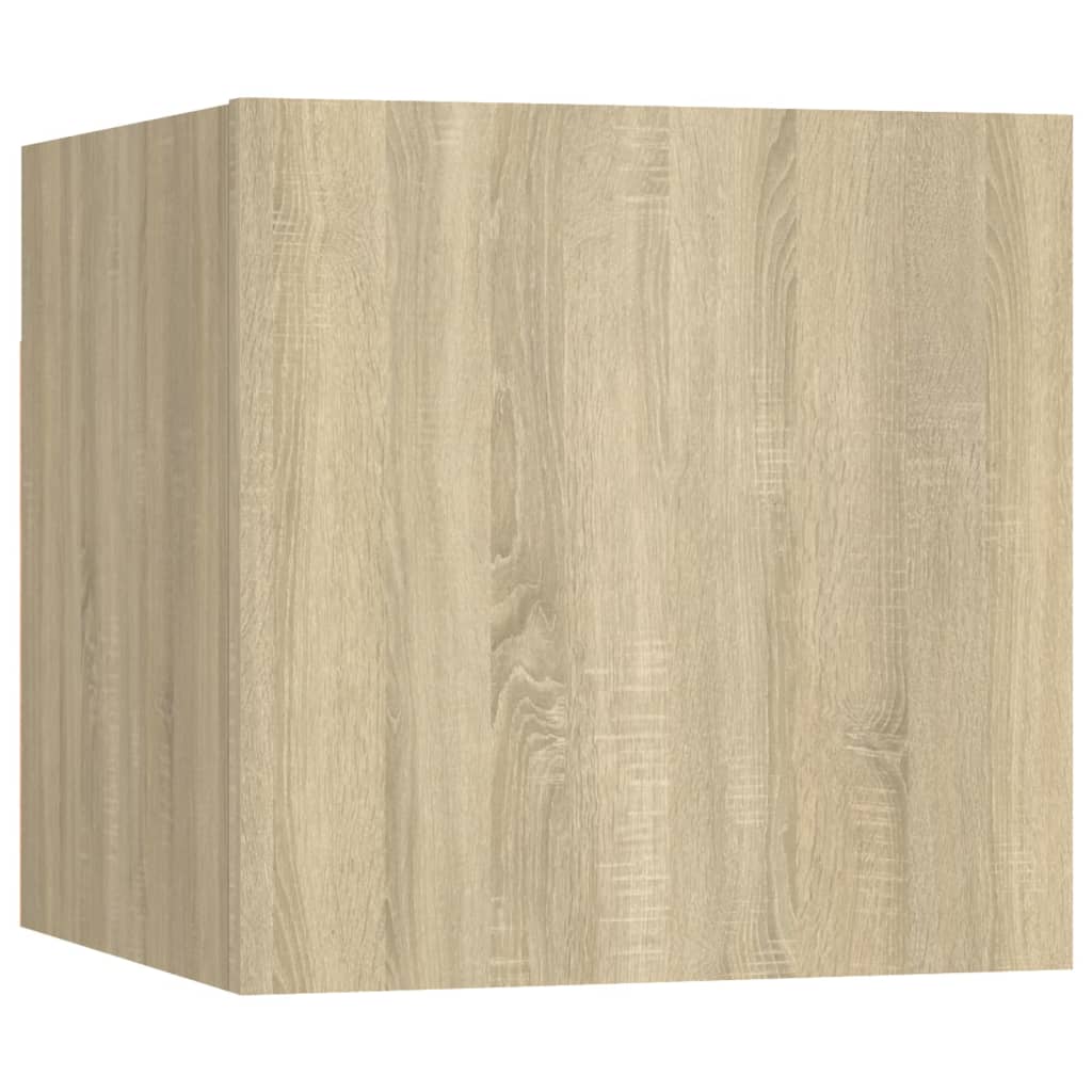 5-Delige Tv-Meubelset Bewerkt Hout Kleurig 110 cm Sonoma eiken