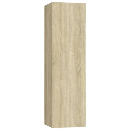 5-Delige Tv-Meubelset Bewerkt Hout Kleurig 110 cm Sonoma eiken