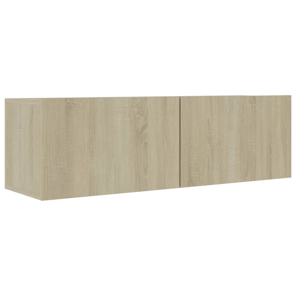5-Delige Tv-Meubelset Bewerkt Hout Kleurig 110 cm Sonoma eiken