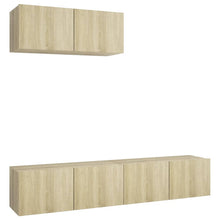 Tv-Meubelen Spaanplaat Kleurig 3 80 x 30 x 30 cm Sonoma eiken