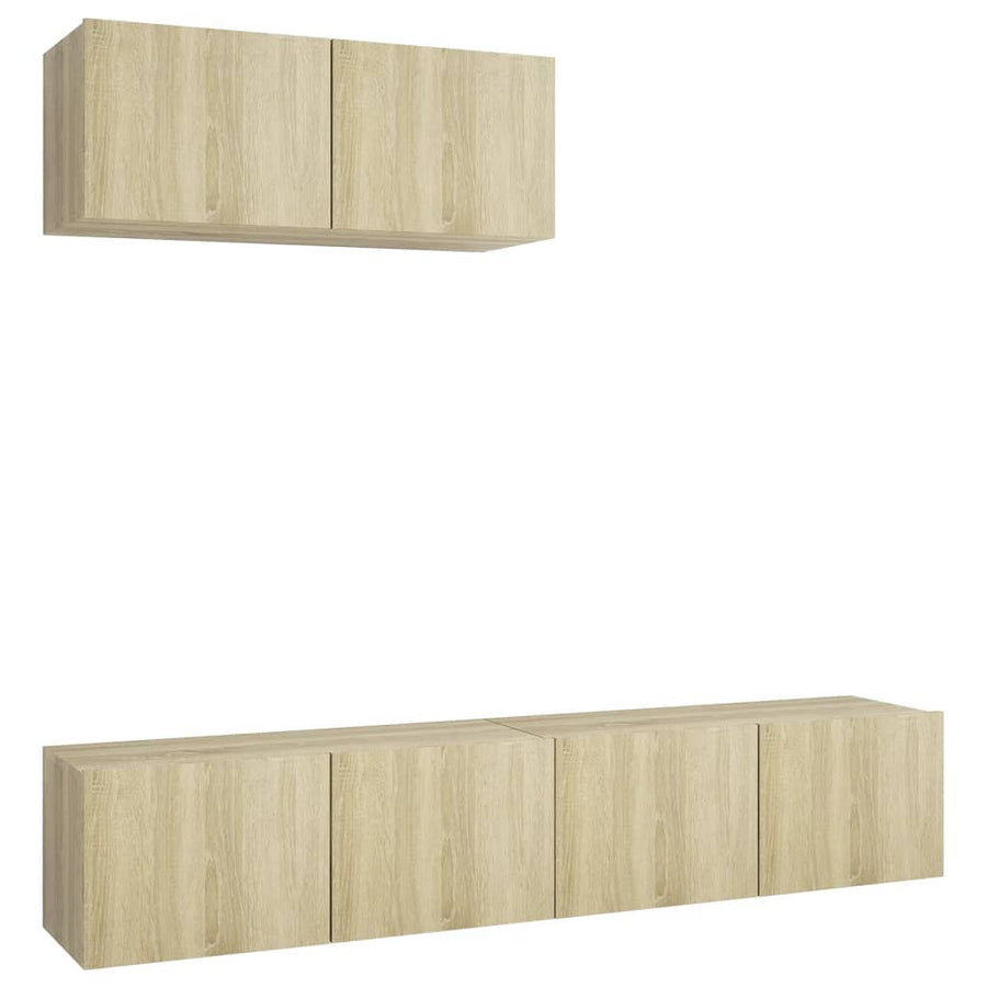 Tv-Meubelen Spaanplaat Kleurig 3 80 x 30 x 30 cm Sonoma eiken