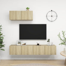 Tv-Meubelen Spaanplaat Kleurig 3 80 x 30 x 30 cm Sonoma eiken