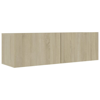 -Delige Tv-Meubelset Spaanplaat Kleurig 2 80/100 x 30 x 30 cm Sonoma eiken