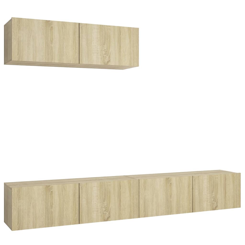 Tv-Meubelen Spaanplaat Kleurig 3 100 x 30 x 30 cm Sonoma eiken