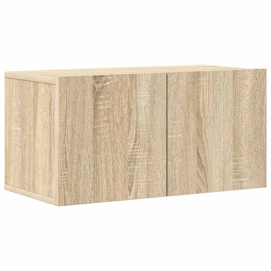 8-Delige Tv-Meubelset Bewerkt Hout Kleurig 80 cm Sonoma eiken