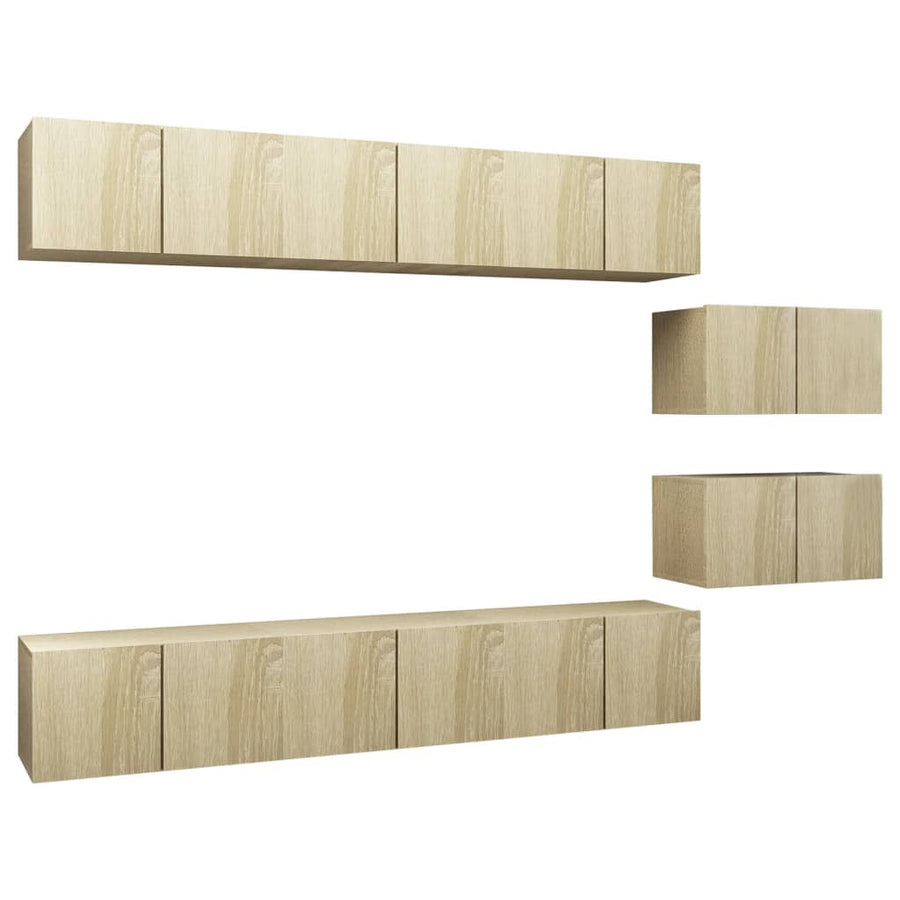 Tv-Meubelen Spaanplaat Kleurig 8 60 x 30 x 30 cm Sonoma eiken