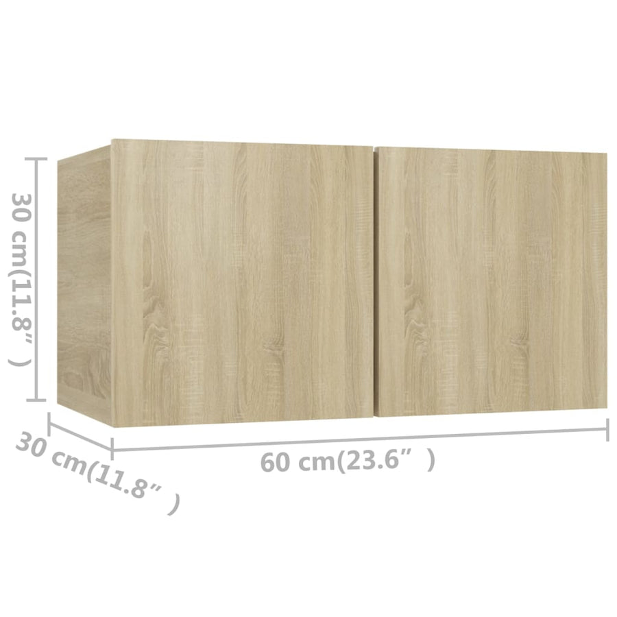 Tv-Meubelen Spaanplaat Kleurig 8 60 x 30 x 30 cm Sonoma eiken