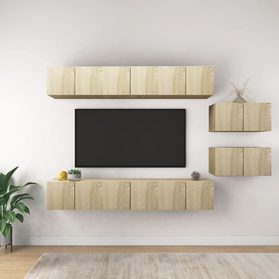Tv-Meubelen Spaanplaat Kleurig 8 60 x 30 x 30 cm Sonoma eiken