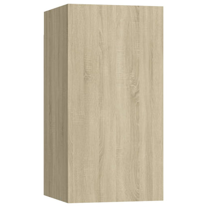 -Delige Tv-Meubelset Spaanplaat Kleurig 7 60 x 30 x 30 cm Sonoma eiken