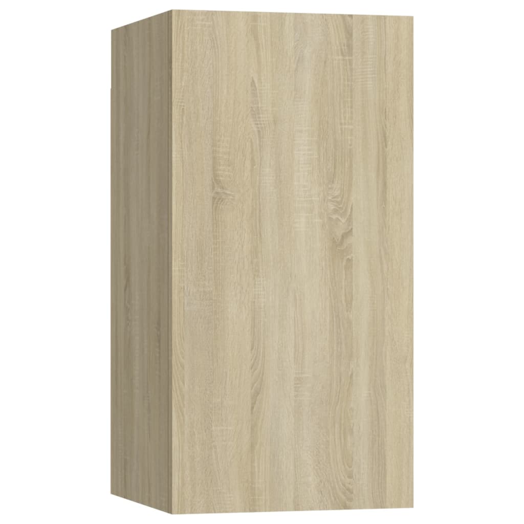 -Delige Tv-Meubelset Spaanplaat Kleurig 60 x 30 x 30 cm Sonoma eiken