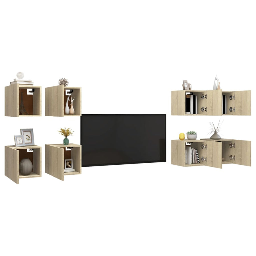 Tv-Wandmeubelen 30,5X30X30 Cm Kleurig Sonoma eiken