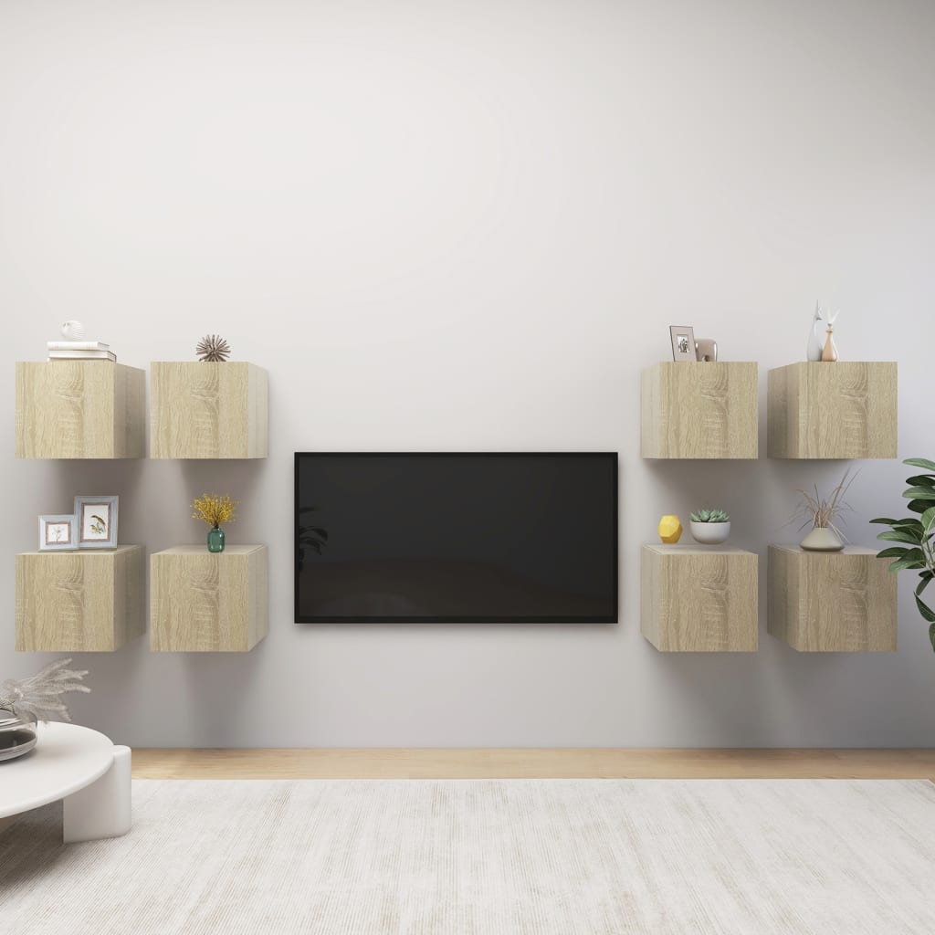 Tv-Wandmeubelen 30,5X30X30 Cm Kleurig Sonoma eiken