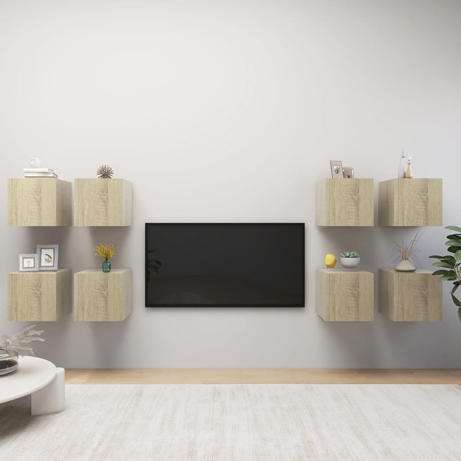 Tv-Wandmeubelen 30,5X30X30 Cm Kleurig Sonoma eiken