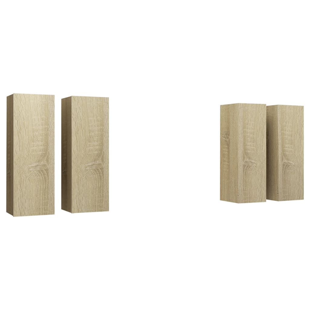 Tv-Meubelen 4 St 30,5X30X90 Cm Bewerkt Hout Sonoma Eikenkleurig